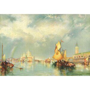 Vintage Calendar Print Venice Waterway 6x8